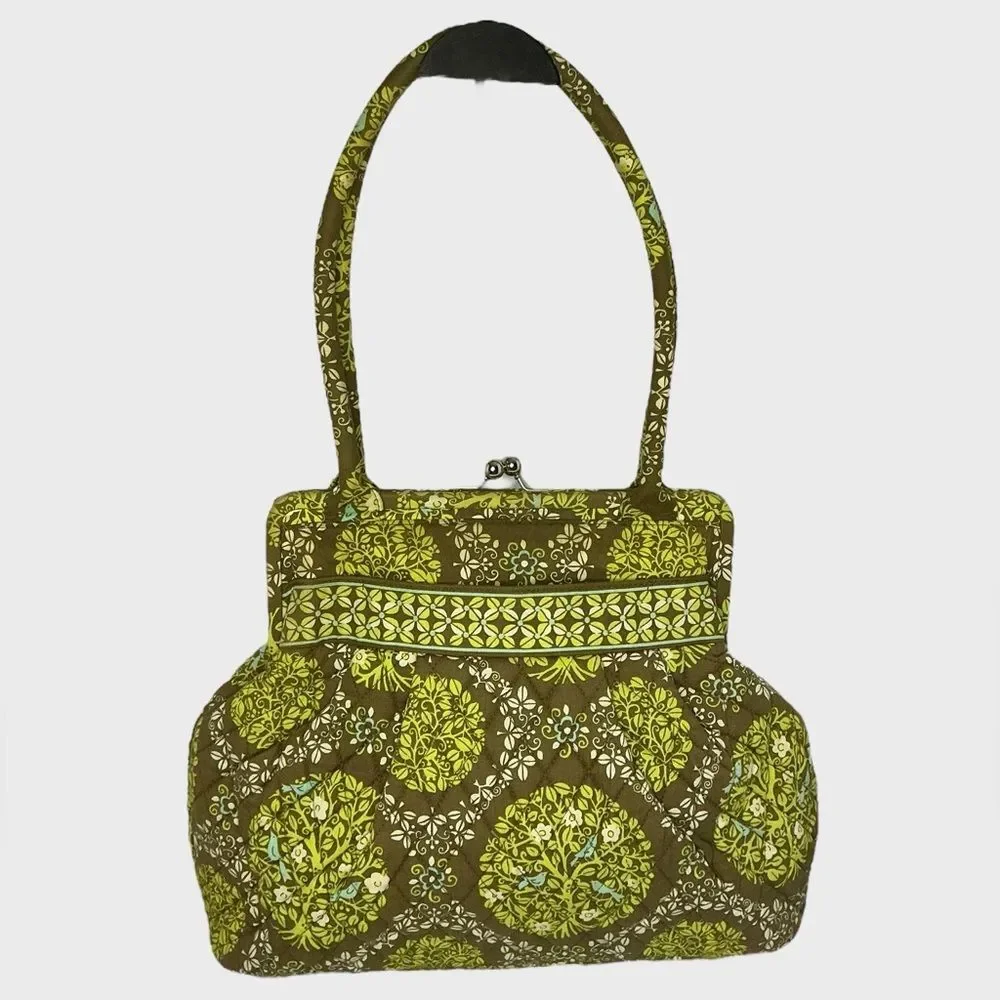 Vera Bradley Alice Kiss Lock Bag Sitting in a Tree Blue Bird Retired Print